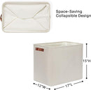 DULLEMELO Extra Large Storage Baskets, Fabric Storage Bins for Organizing Shelves Nursery Toys Books, Closet Baskets and Bins with Handles, Beige, 2-Pack by TinyTreasures Baby Boutique