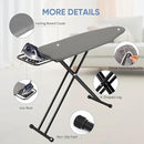 Full Size Ironing Board 47" X 15" with Heat Resistant Cover and Thicken Felt Pad, Safety Iron Rest, Anti-Skid Feet, Height Adjustable, Heavy Duty by CozyNest Decor