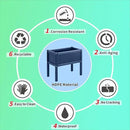 Raised Garden Bed with Drainage Hole Waterproof HDPE Elevated Planter Box with Legs Stable and Durable to Plant Herb Vegetable Flower,Patio,Balcony Outdoors/Indoors Navy by GreenHaven Gardens