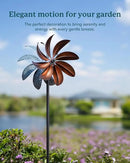Wind Spinners Outdoor, Copper Teal Kinetic Wind Spinner with Stake, Garden Yard Spinners Windmill Decor for Patio Lawn (12" W x 70" H) by CozyNest Decor