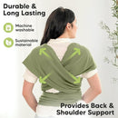 KeaBabies Baby Wrap Carrier - All in 1 Original Baby Carrier Newborn to Toddler Sling, Easy to Wear, Hands Free Bonding, Lightweight, Breathable Infant Wraps (Dusty Olive) by TinyTreasures Baby Boutique