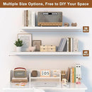 12 Inch Deep Floating Shelves for Wall 1 Pack White Floating Shelves Large Storage Space Wall Mount Shelf for Living Room Kitchen Bathroom 24" W x 12" D x 1.2" H White by CozyNest Decor