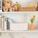 Small Storage Baskets for Organizing | Closet Organizer Bins | Shelf Toy Basket | Woven Rope Baskets | Cube Decorative Box | Shallow Basket | 11.5x7.5x4.7” | 4 Packs Off White by GreenHaven Gardens