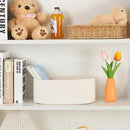 Small Storage Baskets for Organizing | Closet Organizer Bins | Shelf Toy Basket | Woven Rope Baskets | Cube Decorative Box | Shallow Basket | 11.5x7.5x4.7” | 4 Packs Off White by CozyNest Decor