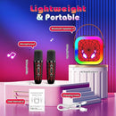 LED Mini Karaoke Machine for Kids: Birthday Gifts for Boys 3 4 5 6 7 8 9 10 Year Old Kid Microphone Toys for Boy Ages 4-8 Portable Bluetooth Speaker with 2 Wireless Mics for Kids Girls Adult by TinyTreasures Baby Boutique