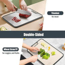 Titanium Cutting Board for Kitchen – Large Double-Sided Food Grade Boards, 16”×11” Pure Titanium & Wheat Straw, Dishwasher Safe, Easy to Clean for Meat, Vegetables & Fruits by CozyNest Decor
