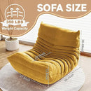 Bean Bag Chairs for Adults, Bean Bag Sofa - Adult Size with Soft Waterproof Fabric for Living Room, Apartments, Reading Corner, Gaming, and Movie Venue (Yellow) by CozyNest Decor