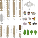 105Pcs Wooden Building Blocks Construction Set for Kids Ages 3-8,Preschool Learning Toys for Toddlers, Boys & Girls Birthday Gift, Educational STEM Toy by TinyTreasures Baby Boutique
