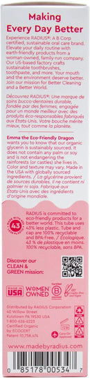 RADIUS USDA Organic Kids Toothpaste 3oz Non Toxic Chemical-Free Gluten-Free Designed to Improve Gum Health for Children's 6 Months and Up - Dragon Fruit - Pack of 3 by CozyNest Decor