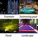 RGB Underwater Pond Lights with Timer, RGB Fountain Lights Underwater Light IP68 Waterproof, Dimmable Outdoor Landscape Lights Fish Tank Pond Fountain Garden, 4 Lights by GreenHaven Gardens