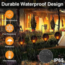 Hot Air Balloon Solar Lantern with Flickering Flame, Glass Hanging Garden Lights Outdoor Waterproof for Tree Yard Patio Mother's Day Gift, 18" H Flag by GreenHaven Gardens