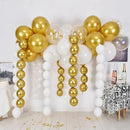 White and Gold Quick Link Balloons, 100PCS 6 Inch Small Baby Pink Linking Balloons for Making Balloon Wall Heart Arch Tails Balloon for Girls Wedding Birthday Baby Shower Engagement Party Decorations by CozyNest Decor