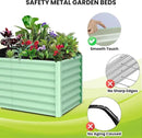 Large Outdoor Planter Boxes Kit Set of 2, 6x3x2ft Galvanized Raised Bed Planter with Open-Ended Base Design, Elevated for Outdoor Plants, Durable Raised Bed for Gardening,Green by CozyNest Decor