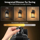 VIANIS Dusk to Dawn Motion Sensor Outdoor Porch Lights, Modern Black Exterior Porch Light Fixtures Wall Mount, Anti-Rust Aluminum Waterproof Wall Lantern With Tempered Ripple Glass For Garage Entryway by GreenHaven Gardens