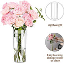 Clear Flower Vase, Non-breakable Vases, 5" W x 14" H, Acrylic Vase, Aesthetic Room Decor Cylindrical Modern Flower Vases for Table Centerpiece, Home Decor, Women Floral Arrangement Gift by GreenHaven Gardens
