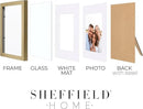 Sheffield Home 4 Piece Gallery Wall Frame Set, 8x10 Inch, Gold by CozyNest Decor