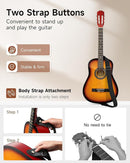 Moukey 38" Acoustic Guitar for Beginners Kids Youth Adult Dreadnought Guitarra Acustica Kit with Chord Poster, Gig Bag, Tuner, Picks, Nylon Strings, Capo, Strap - Sunburst by TinyTreasures Baby Boutique
