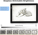 HIUKCOLED A4 Light Tracing Box with 4 Pcs Clips, Stepless Adjustable Brightness Ultra-Thin Light Pad, USB Powered LED Light Board for Drawing,Diamond Painting,Sketching,Animation,X-Ray,Sand Painting by TinyTreasures Baby Boutique