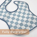 Mess Proof Baby Bib 3 Pack, Waterproof Led Weaning Baby Feeding Bibs with Food Catcher, Travel Feeding Bibs by TinyTreasures Baby Boutique