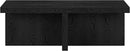 Henn&Hart 44" Rectangular Wood Pedestal Low-Profile Coffee Table for Living Room, Family Room, or Office, Black Grain by CozyNest Decor
