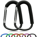 sprookber 6.7 Inch Large Stroller Hooks for Diaper Bags & Purses, Heavy Duty Mommy Hooks for Shopping, Grocery, Backpack – Baby Stroller Accessories, Set of 2 (Black) by TinyTreasures Baby Boutique