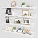 Axeman Picture Ledge Shelf, Floating Shelves for Wall Decor Storage Set of 6, 24 inch Floating Wall Mounted Shelves, Wall Shelves with Lip for Living Room, Bedroom, Nursery, Bathroom, Kitchen, White by TinyTreasures Baby Boutique