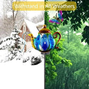 Solar Pathway Lights Outdoor, 2 Pack Metal Garden Lights, Decorative Lanscape Lighting Waterproof Solar Garden Decor Gifts for Mom, Women - Blue by GreenHaven Gardens