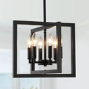 ANKYLHUA Small Black Chandelier,6-Lights Ceiling Light Fixture E12,Adjustable Hight Pendant Lights Kitchen Island,Chandeliers for Dining Room Bedroom,Entryway,Foyer by CozyNest Decor