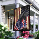 FLAGWIX Patriot American Dog Flag - Labrador Retriever Dogs Double Sided Flag - 4th of July Decorations for Home, Outside, Patriotic House Flag 30x40 Heavy Duty Canvas, Decorative Indoor Outdoor Flag by GreenHaven Gardens