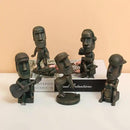 Moai Statue Decor - 6 Inch Easter Island Oranment Resin Stone Decoration for Room Accessories Antique Sculpture for Office Desktop (Read a Book) by CozyNest Decor