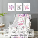 Personalized Nursery Crib Bedding Set: Custom Name Purple Flower 5 Piece Baby Crib Sets with Elephant Design - Toddler Double Layer Blanket Set, Comfortable Crib Bed Sheets for Baby Grils by TinyTreasures Baby Boutique