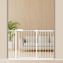 Extra Wide Baby Gate 48-53 Inch, Tension Mounted No Drilling, Pressure Mounted Indoor Safety Gate for Stairs & Doorways - Metal Design for Kids and Pets, White by TinyTreasures Baby Boutique