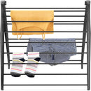 Whitmor Spacemaker Folding Drying Rack, Indoor Clothes Organizer with Patent-Pending Design, Space Saving, 6" L x 26" W x 51.5" H, Black by TinyTreasures Baby Boutique
