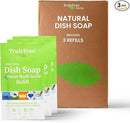 Natural Concentrated Dish Detergent Dishwashing Liquid | Plant-Based Dish Soap | Sweet Basil Fresh Scent | Pack of 3 by CozyNest Decor