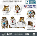 Spring & Summer-Themed Garden Statues – Adorable Outdoor Decor for Lawn, Patio & Porch (Whimsical Chipmunk Trio Set of Three Figurines, 5" Cute Desk Decor and Garden Statues) by GreenHaven Gardens