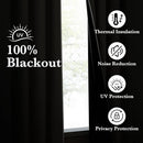 NICETOWN 100% Blackout Curtains 63 inch Length, Grommet Portable Curtains Thermal Insulated Lightweight Window Treatments Privacy for Travel/Bedroom, Dark Grey, W52 x L63, 2 Panels by TinyTreasures Baby Boutique