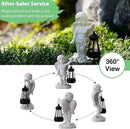 Goodeco Cherub Statue with Solar Lantern - Angel Statue for Garden Patio Yard Porch Lawn Outdoor Decor, Angel Figurines Memorial Spiritual Gifts by GreenHaven Gardens
