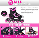 Nattork Blade Roller Skates for Boys with Light Up Wheel, Outdoor & Indoor Illuminating Black Inline Skates for Boys Little Kids Toddler Ages 5-8 4 5 6, Beginners by TinyTreasures Baby Boutique