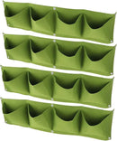 Atyhao Wall Plant Bag,4Pcs 4 Pocket Plant Grow Bag Wall Mounted Reusable Degradable Felt Garden Planter Herbs, Succulents Artificial Pl or Flowers. () by CozyNest Decor