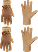 HLDD HANDLANDY Work Gloves for Women and Ladies, Leather Gardening Gloves Flexible Mechanic Working Gloves by GreenHaven Gardens