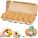 Smooth Brown Wooden Easter Eggs, Perfect for Easter Crafts, Décor and Egg Hunts, 2.3" Inches (24-Pack) by TinyTreasures Baby Boutique