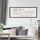 Holy Spirit You are Welcome Here Wall Decor 32"×12" Quote Bible Verse Religious Christian Scripture Wall Art Sign (Black) by CozyNest Decor