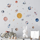 Solar System Wall Decals for Kids - Planets and Space Themed Wall Stickers by Lipastick - Peel and Stick Vinyl Decals for Boys and Girls Bedroom, Nursery, Playroom, Daycare - M Size by TinyTreasures Baby Boutique