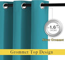 NICETOWN Blackout Curtains 54 inch Length for Bedroom - Grommet Thermal Insulated Extra Wide Window Curtains for Kids Room/Home Office, Peacock Teal, W66 x L54, Set of 2 by TinyTreasures Baby Boutique