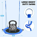 Hapfan 40" Saucer Tree Swing for Kids and Adults, Disc Round Swing for Kids Outdoor with Swivel, UV-Resistant Textilene Fabric, 700 lb Weight Capacity, 9.8 FT Hanging Straps, 2-Year Warranty (Blue) by TinyTreasures Baby Boutique