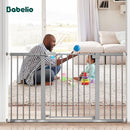 BABELIO 29-55 Inch Extra Wide Baby/Dog Gate, Metal Auto Close for The House and Doorways, Pressure Mounted Pet Door, NO Need Tools and Drilling, with Wall Cups, Gray by TinyTreasures Baby Boutique