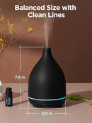 InnoGear Oil Diffuser, 300ML Ceramic Diffuser for Essential Oils Handcrafted Aromatherapy Diffuser Ultrasonic Cool Mist Humidifier with 4 Timers Waterless Auto Off for Room Office, Black by TinyTreasures Baby Boutique