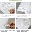 12 inch Large Self Watering Pots, Plant Pots with Mesh Drainage Holes for Indoor Outdoor Plants, Plastic Planters with Deep Reservoir for Garden House Flower Plants, Speckled White by GreenHaven Gardens