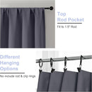 Simplebrand Ava Grey Blackout Curtains for Bedroom 84 Inch Length 2 Panels Set, Solid Thermal Insulated Privacy Living Room Window Treatment Curtains Blackout Drapes, W40 x L84 Inch, Grey by TinyTreasures Baby Boutique