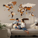 HYPERI Multilayered 3D Wooden World Map Wall Decor, Wood Art Wall Decor, Mapa Mundi Para Pared, World Maps and Push Pins, Valentine's Day Gifts For Dad, Mom, Boss, Husband, Wife (Medium) by CozyNest Decor